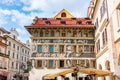 Minute House on Old Town square in Prague, Czech Republic Royalty Free Stock Photo