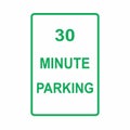 30 minute parking Royalty Free Stock Photo