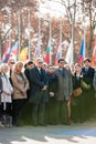 minute of silence in tribute to the victims of Paris at the Council of Europe Royalty Free Stock Photo