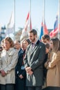 minute of silence in tribute to the victims of Paris at the Council of Europe Royalty Free Stock Photo