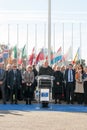 Minute of silence in tribute to the victims of Paris, Council of Royalty Free Stock Photo