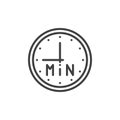 Minute time line icon