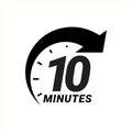 Minute timer icons. sign for ten minutes. Royalty Free Stock Photo