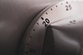 20 Minutes - Analog Chrome Kitchen Timer Placed On A Refrigerator Royalty Free Stock Photo