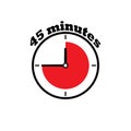 45 minutes clock dial