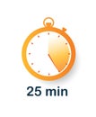 25 minutes clock icon