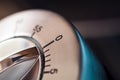 0 Minutes - 1 Hour - Macro Of An Analog Chrome Kitchen Timer With Dark Background Royalty Free Stock Photo