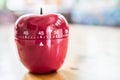 45 Minutes - Kitchen Egg Timer In Apple Shape On Wooden Table