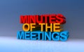 minutes of the meetings on blue