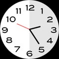 25 minutes past 2 o`clock analog clock icon Royalty Free Stock Photo