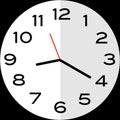 20 minutes past 8 o`clock analog clock icon