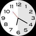 20 minutes past 6 o`clock analog clock icon Royalty Free Stock Photo