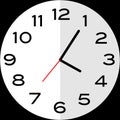 5 minutes past 4 o`clock analog clock icon Royalty Free Stock Photo