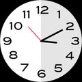10 minutes past 3 o`clock analog clock icon Royalty Free Stock Photo