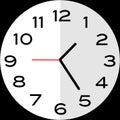 25 minutes past 1 o`clock analog clock icon