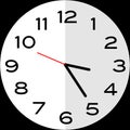 25 minutes past 3 o`clock analog clock icon Royalty Free Stock Photo