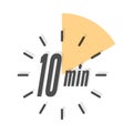 10 minutes. Timer, clock, or stopwatch icon. The timestamp