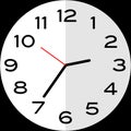 25 minutes to 3 o`clock analog clock icon
