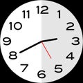 20 minutes to 3 o`clock analog clock icon Royalty Free Stock Photo