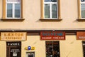 Miodowa Street souvenir shop and exchange shop at Jewish quarter in Krakow, Poland