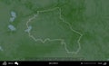 Miory District outlined, Belarus. Physical Royalty Free Stock Photo