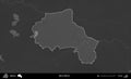 Miory District highlighted, Belarus. Grayscale Royalty Free Stock Photo