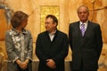 Miquel Barcelo and kings of spain in mallorca cathedral chapel opening Royalty Free Stock Photo