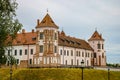 Mir, Belarus, June 4, 2019: View on Castle Mir in Republic Belarus at daytime Royalty Free Stock Photo