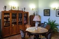 Office room and library at exposition in Mir castle. Mir, Grodno region, Belarus Royalty Free Stock Photo