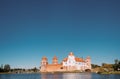Mir Belarus. Panoramic View Of Mir Castle Complex Ancient Monument Royalty Free Stock Photo