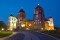 Mir Castle, April evening. Mir, Belarus Royalty Free Stock Photo