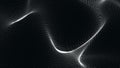 Mir white wave isolated on the black background. Black and white Royalty Free Stock Photo