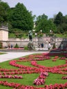 The Mirabell Gardens and the Schloss Mirabell in the centre of Salzburg in Austria