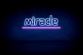 Miracle - blue neon announcement signboard