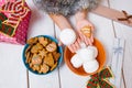 Miracle for child. Christmas festive food Royalty Free Stock Photo