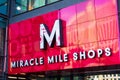 Miracle Mile Shops sign at the main entrance to 1.2-mile long enclosed shopping mall on the Strip