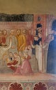 Miracle of the saint, detail from St Peter of Verona preaching, fresco in Santa Maria Novella church in Florence