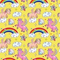 Miracle unicorn wizard seamless background