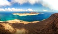 Mirador del Rio Isla de la Graciosa en Haria Royalty Free Stock Photo