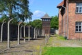 Mirador of the German nazi concentration and extermination camp Royalty Free Stock Photo