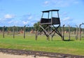 Mirador of the German nazi concentration and extermination camp Royalty Free Stock Photo