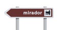 Mirador Spanish direction road sign Royalty Free Stock Photo