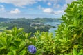 Miradouro da Boca do Inferno overlooking the lakes of Sete Cidades, island Sao Miguel, Azores Royalty Free Stock Photo