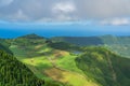 Miradouro da Boca do Inferno overlooking the lakes of Sete Cidades, island Sao Miguel, Azores Royalty Free Stock Photo