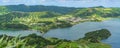 Miradouro da Boca do Inferno overlooking the lakes of Sete Cidades, island Sao Miguel, Azores Royalty Free Stock Photo