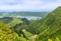 Sete Cidades on the island of Sao Miguel in the Azores, Portugal Royalty Free Stock Photo