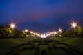 Miradouro do Parque Eduardo VII in Lisbon by Night, Portugal