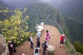 Miradouro dos Balcoes, Madeira, Portugal - October 8, 2022: Tourists at a viewpoint