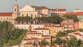 The Miradouro Sophia de Mello Breyner Andresen or Miradouro da Graca evening timelapse.