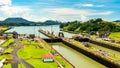 Miraflores Locks on the Panama Canal Royalty Free Stock Photo